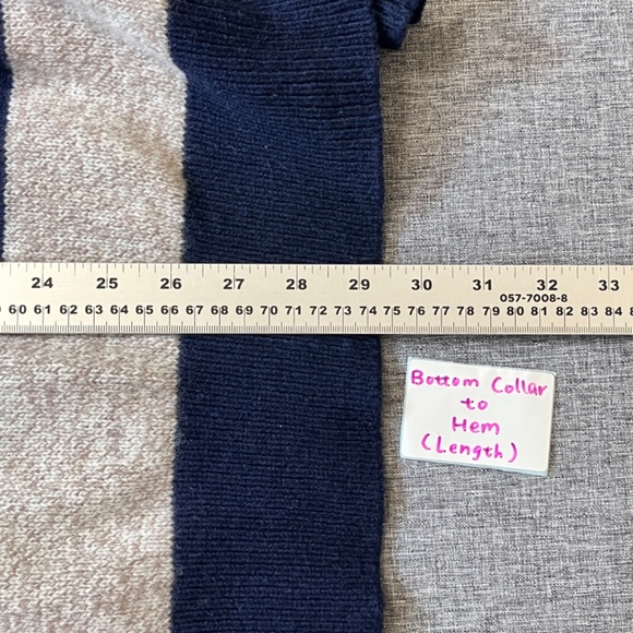 Brooks Brothers 100% Wool Zip Pullover Sweater - Men's Size M - Blue Tan - Picture 8 of 9